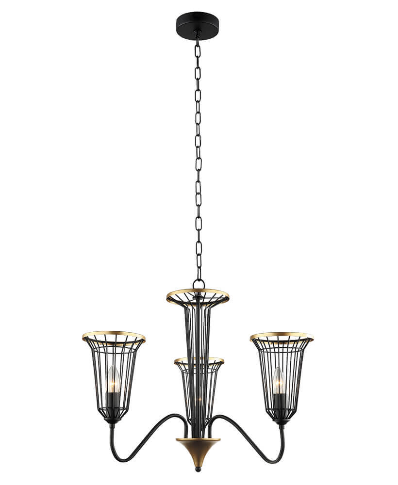 Подвесная люстра Lumien Hall Блис 4016/3P-BK-GD