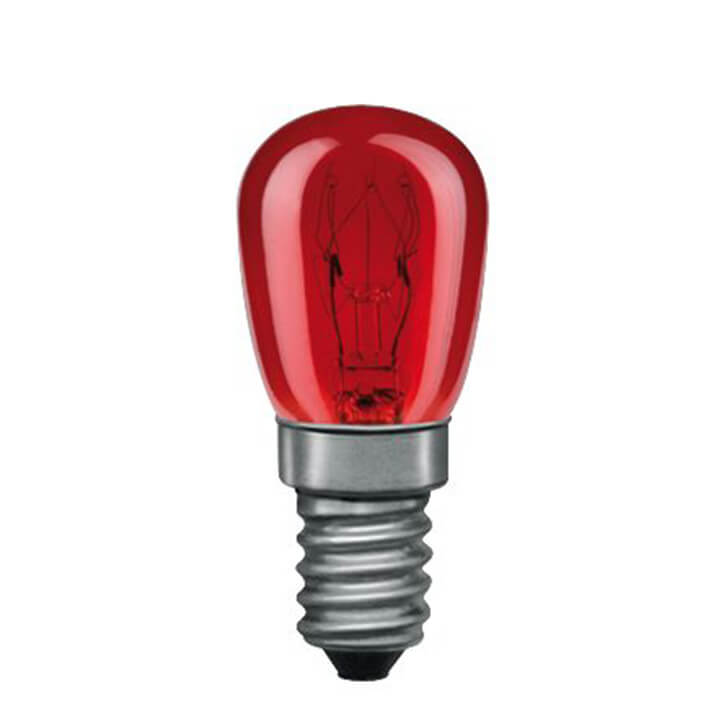 Лампа накаливания миниатюрная Paulmann Е14 15W красная 80011