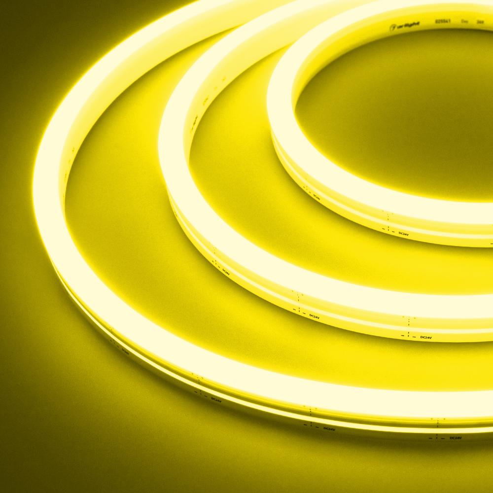 Гибкий неон Arlight 8W/m 120LED/m 3528SMD желтый 5M ARL-Moonlight-1712-Side 24V Yellow 031023